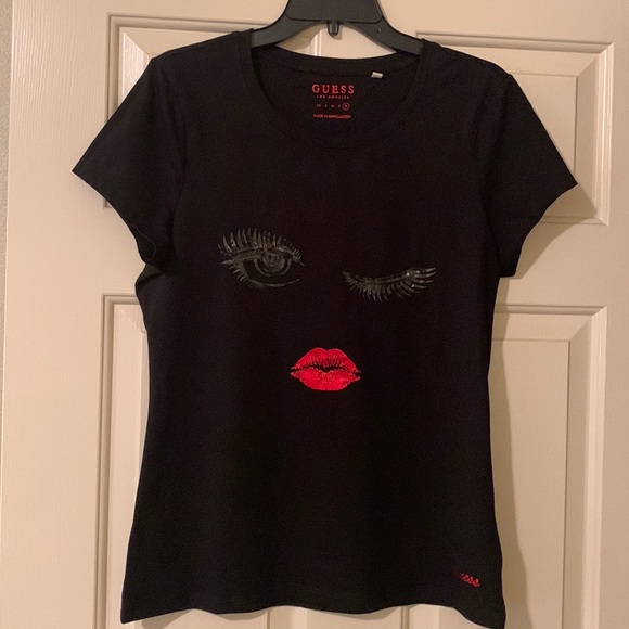 Guess Parsia Tee XL 💋 Foil Face Graphic - Picture 2 of 7